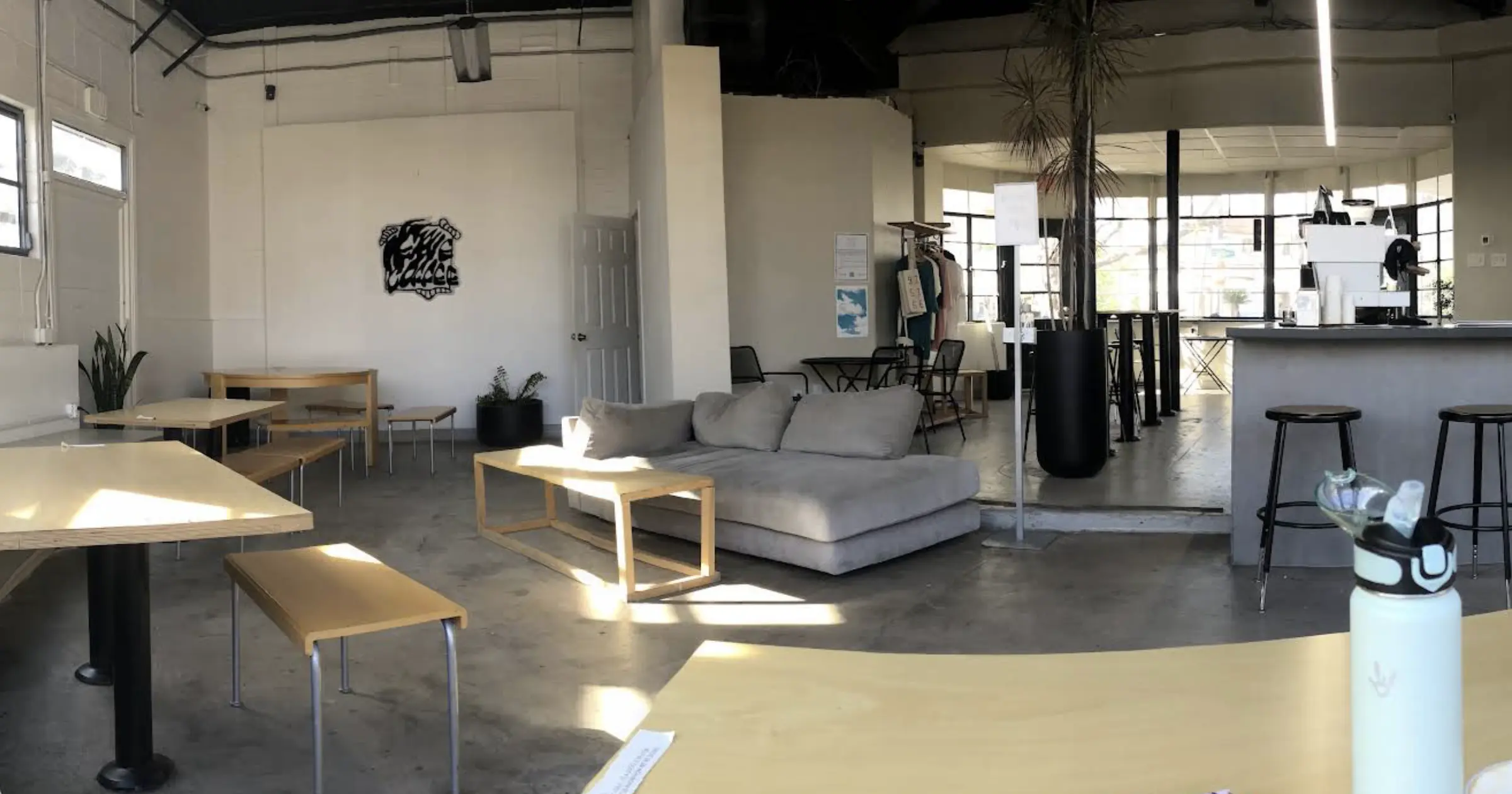 Interior of Nerve Coffee in McAllen, showcasing the atmosphere